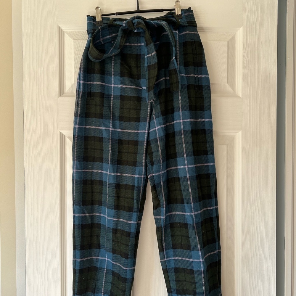 Wilfred Plaid Tie Up Trousers